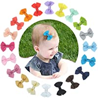 Los mejores  - 20 Piezas bebé niña Lazos para el pelo Boutique cinta- Multicolor Clips para adolescentes Niños Amigos